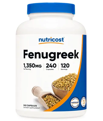Fenugreek, Feno Grego 1350mg, 240 Cápsulas, Nutricost
