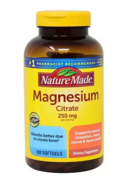 Magnésio Força Extra, 250mg, 180 comprimidos, Nature Made