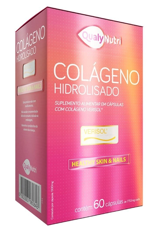 Colágeno Hidrolisado Verisol, 1750mg, 60 Cápsulas, QualyNutri