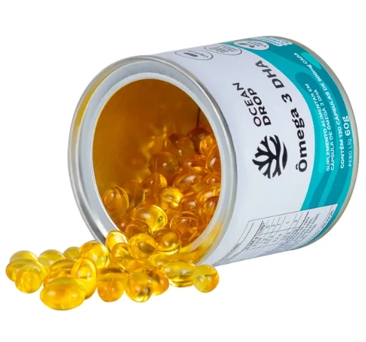 Ômega 3 DHA, 500mg,  100% Vegetal, 120 Cápsulas, Ocean Drop