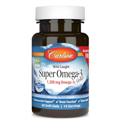 Super Ômega 3 Gems, 1.200mg, 30 Cápsulas Softgel - Carlson