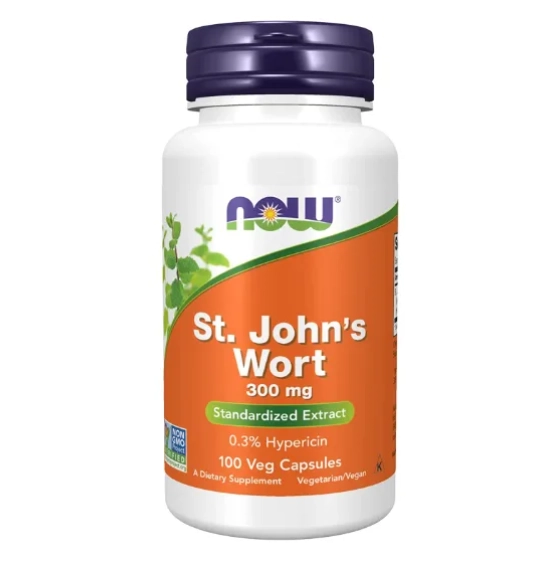St. John's Wort, 300mg, 100 Cápsulas Vegetais, Now