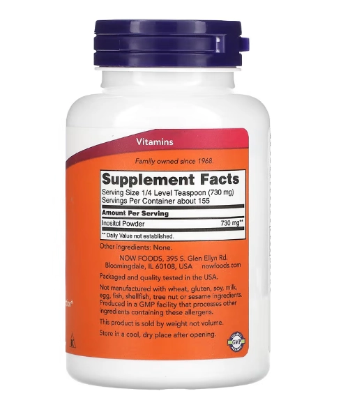 Inositol em pó, 113g, Now