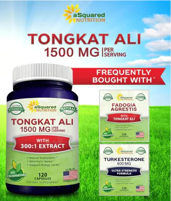 Tongkat Ali 1500mg, 120 Cápsulas, aSquared Nutrition
