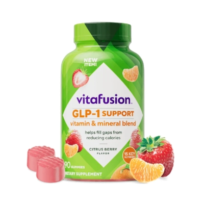 GLP-1 Support Gummies, Metabolismo e Controle do Apetite, 90 Gomas, Vitafusion