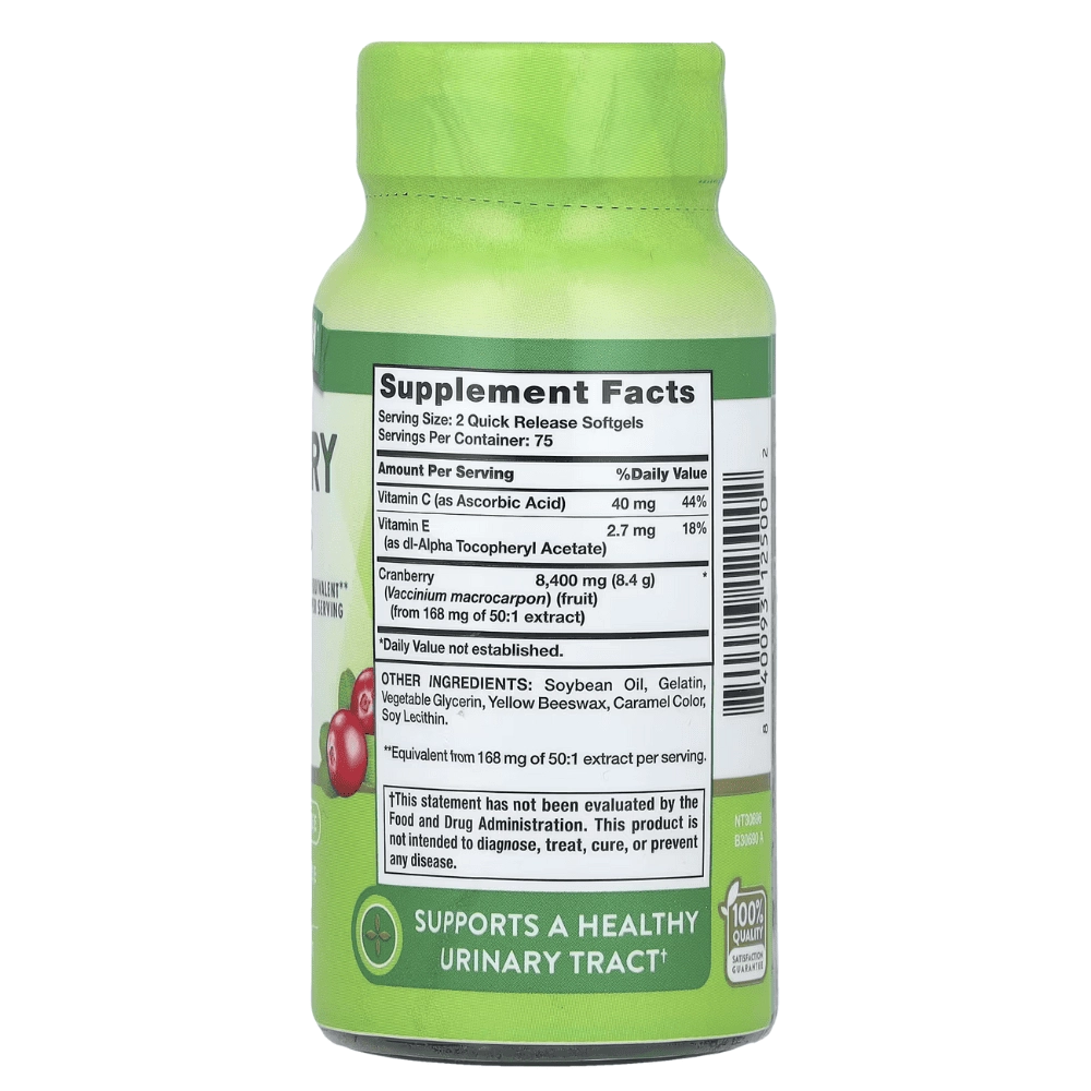 Cranberry 8.400mg Plus 150 Softgels - Nature's Truth