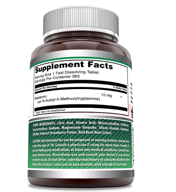 Melatonina 10mg, 365 Comprimidos Sabores, Amazing Formulas