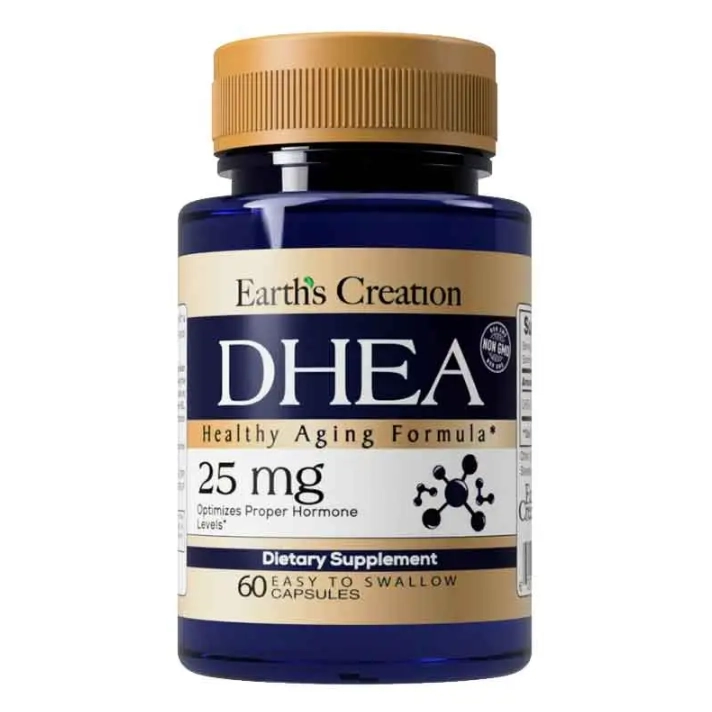 Dhea 25mg, 60 Cápsulas, Earth's Creation