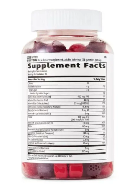Multivitamínico Feminino, com Biotina, 60 Gomas Sabor Mixed Berry, GNC