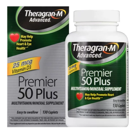 Multivitamínico Premier 50 Plus, 130 Cápsulas, Theragran
