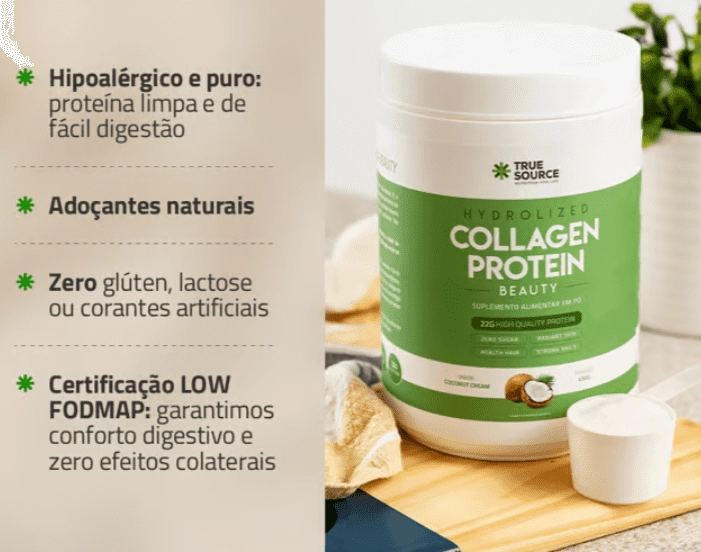 True Collagen Protein, Sabor Coconut Cream, 450g, True Source