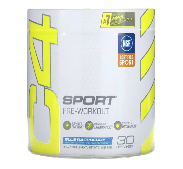 Pré-treino C4 Sport, 213g Sabor Blue Raspberry, Cellucor