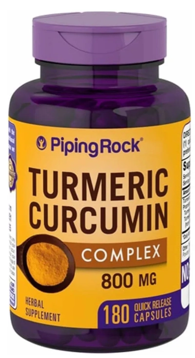 Turmeric Curcumin 800mg, 180 Cápsulas, PipingRock