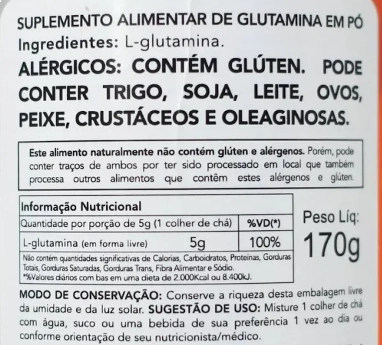 L-Glutamina em Pó, 170g, Now