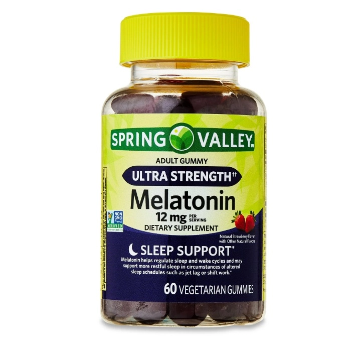 Melatonina 12mg, 60 Gomas, Spring Valley