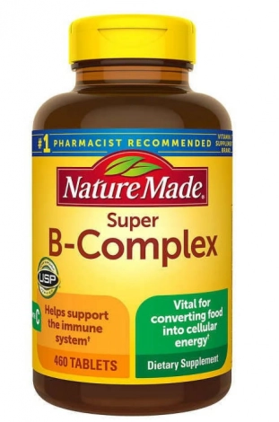Super Complexo B com Vitamina C e Ácido Fólico, 460 Comprimidos, Nature Made