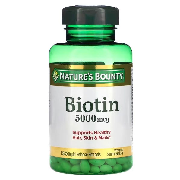 Biotina, 5000mcg, 150 Cápsulas, Nature's Bounty