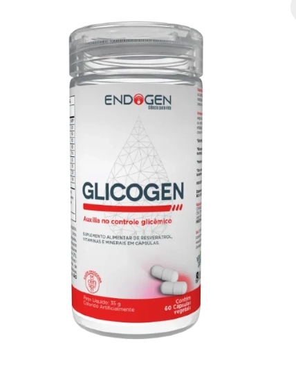 Glicogen, Controle glicêmico e Saúde Metabólica Equilibrada, 60 Cápsulas, Endogen