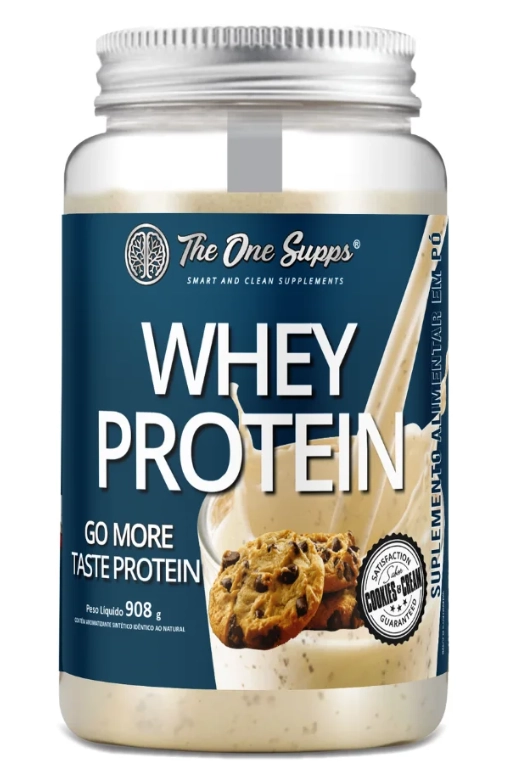 Taste Whey Protein Concentrado, 908g Sabor Cookies and Cream, The One Supps