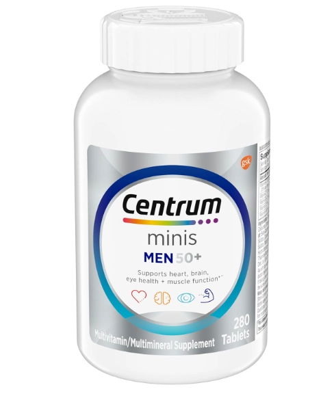 Centrum Minis Silver, Homens 50+, 280 Comprimidos