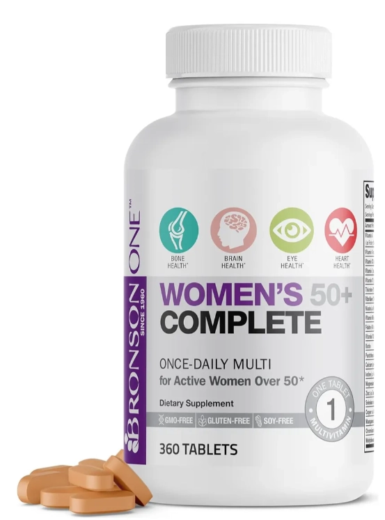 Multivitamínico One Daily Womens 50+, 360 Comprimidos, Bronson