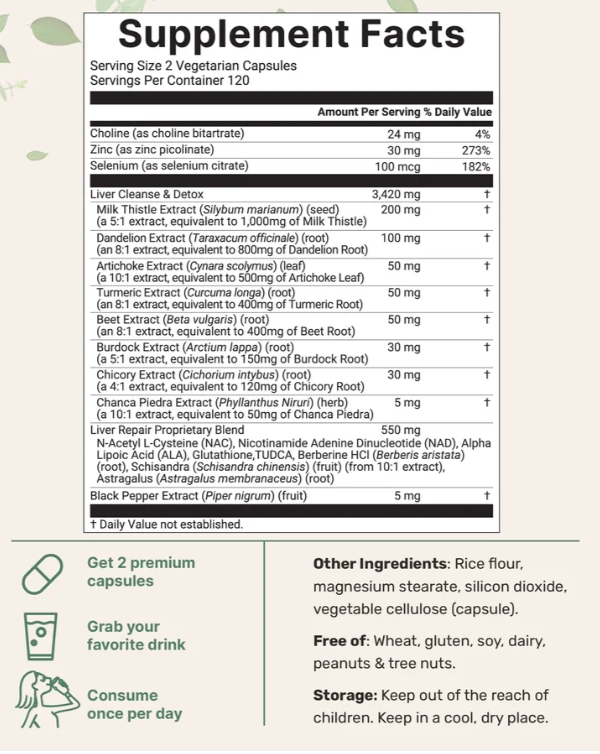 Liver Detox para o Fígado, Complexo 20 em 1, 240 Cápsulas, Micro Ingredients