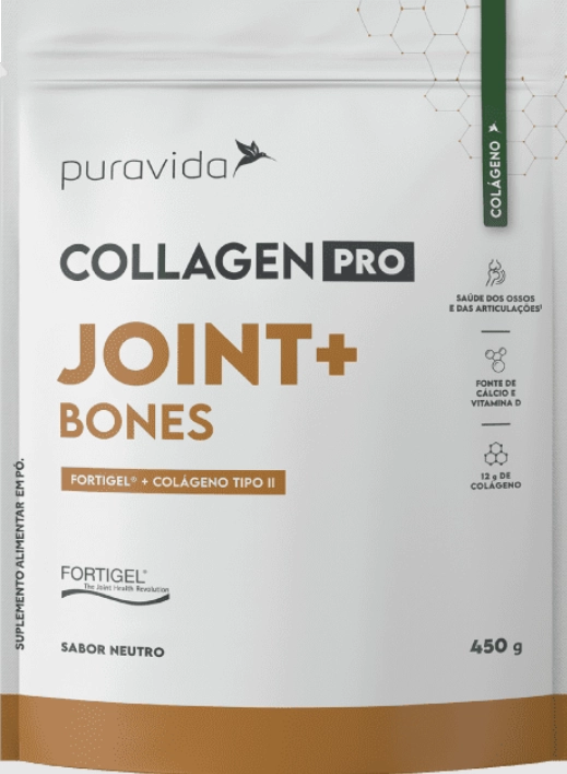 Colágeno Tipo II, Pro joint & Bones Fortigel, Sabor Nutro, 450g, Puravida