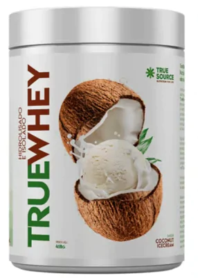 True Whey, Hidrolisado e Isolado, 418g, Sabor Coconut Ice Cream, True Source