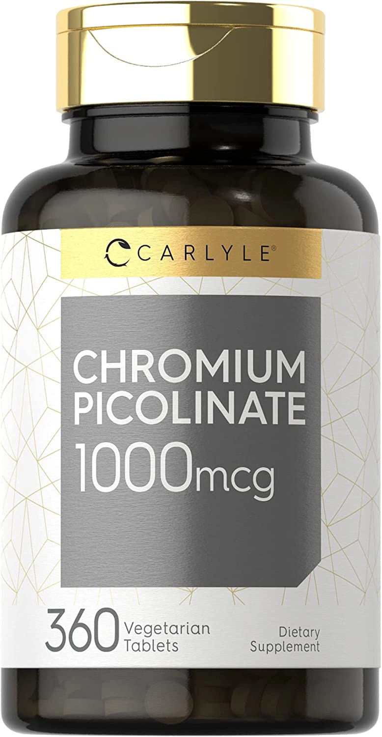 Picolinato de cromo ultra, 1000mcg, 360 tabletas, Carlyle