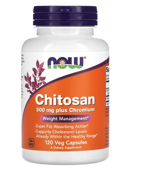 Chitosan Plus Chromium, 500mg, 120 Cápsulas, Now