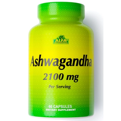 Raiz de  Ashwagandha 2100mg, 90 Cápsulas, Alfa Vitamins