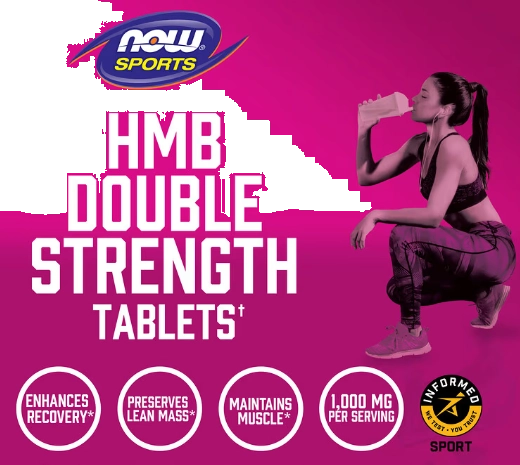 HMB, Força Dupla, 1000mg, 90 Comprimidos, Now