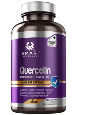 Quercetina 1000mg, 180 Cápsulas, Smart Nutra Labs