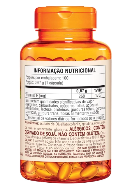 Vitamina E  268mg / 400IU, 100 cápsulas, Sundown