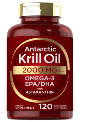 Óleo de Krill Antártico, 2000mg, 120 Cápsulas, Carlyle