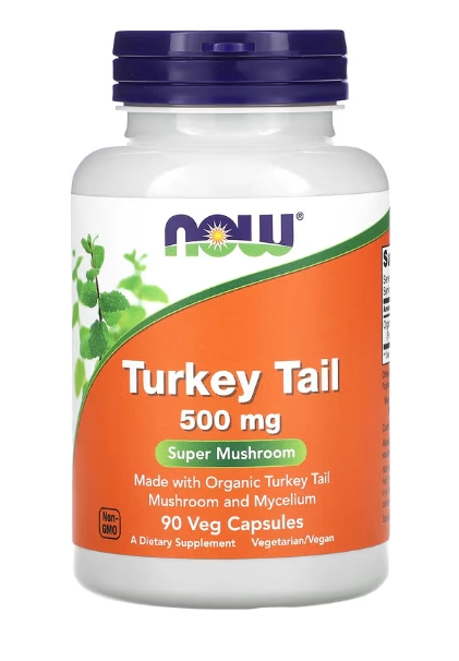Turkey Tail Mushroom, 500mg, 90 Cápsulas, Now