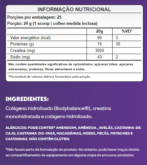 Colágeno Pro Body Support, 500mg, Puravida
