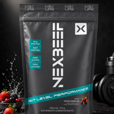 Proteína da Carne NEXBEEF Hidrolisada, Zero Lactose, 910g, Sabores, Nexlife