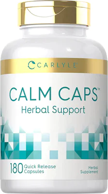 Calm Caps, Relaxante com valeriana, maracujá e camomila, 180 Capsulas, Carlyle