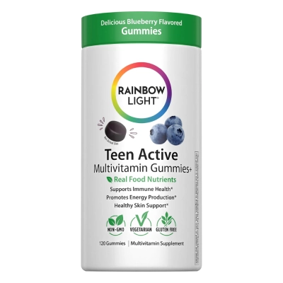 Multivitamínico Teen Com vitaminas A, C e D, 120 Gomas, Rainbow Light