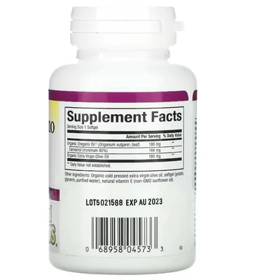 Óleo de Orégano, 180 mg, 30 Cápsulas, Natural Factors