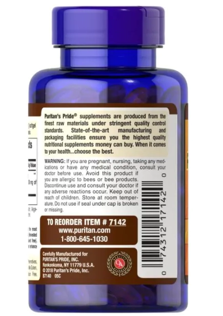 Royal Jelly 500mg, 120 Cápsulas, Puritan's Pride