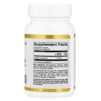 S-Acetil L-Glutationa 100mg, 30 Cápsulas, California Gold