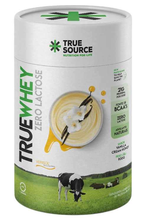 True Whey Zero Lactose, 900g Sabor Vanilla Cream Honey, True Source