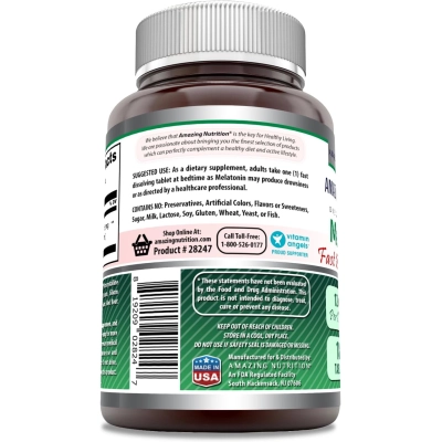Melatonina 12mg, 180 Tablets, Sabor Morango, Amazing Formulas