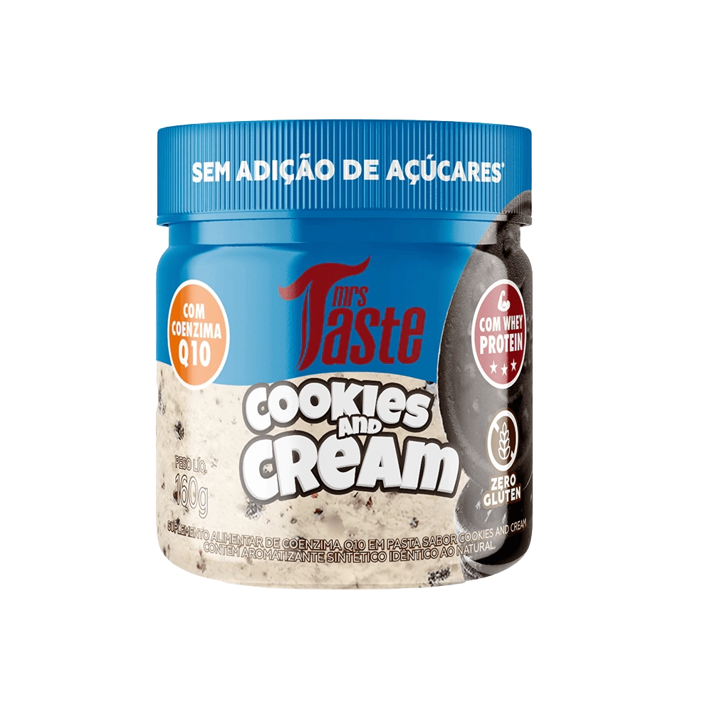 Creme Cookies And Cream Com Whey E Coenzima Q10, 160g - Mrs Taste