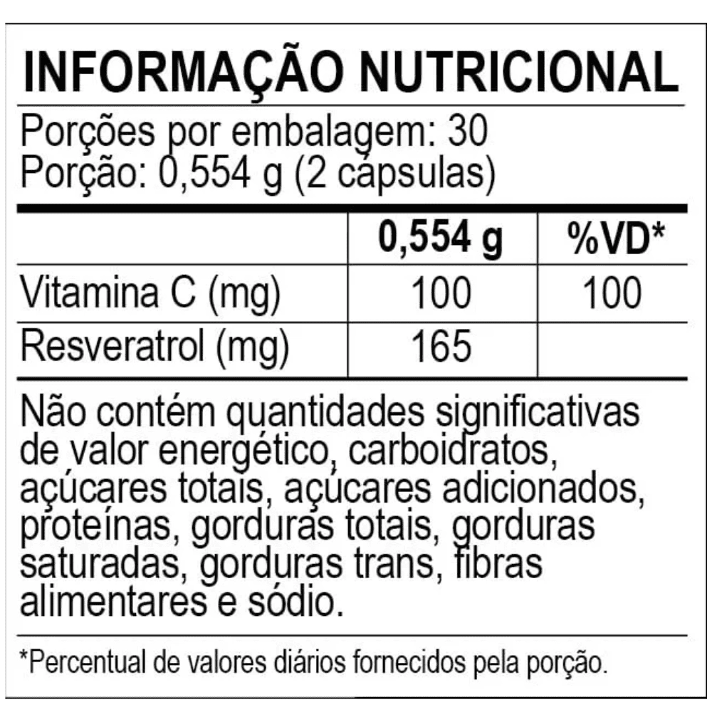 Resveratrol, 60 Cápsulas Vegetais - Sanavita