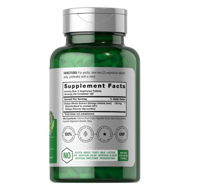 Ginkgo Biloba, 120mg, 240 Cápsulas, Horbaach