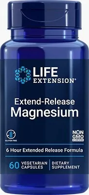 Magnésio  Extend-Release, 250mg, 60 Cápsulas, Life Extension