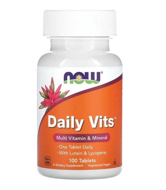 Multivitamínico Vitaminas e Minerais Diários, 100 Comprimidos, Now